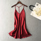 Women sexy naked back satin  Nightgown