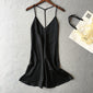 Women sexy naked back satin  Nightgown
