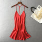 Women sexy naked back satin  Nightgown
