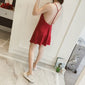 Women sexy naked back satin  Nightgown