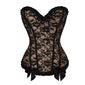 Women Mesh Grid Lingerie Basque Corselet