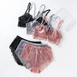 Lace ultrathin brassiere and waist-high