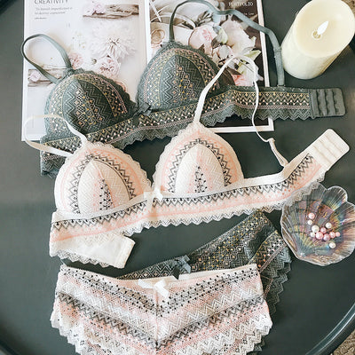 Cup triangle wire free sexy sleepwear