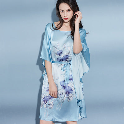 Women 100% Real Silk Nightgown